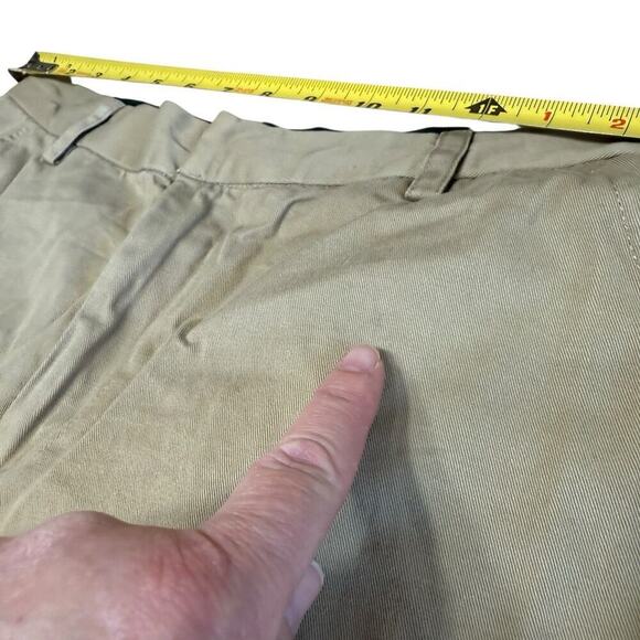Vtg Y2k Rare Ralph By Ralph Lauren Plaid Label Tan Khaki Shorts Chinos Sz 8 - Picture 10 of 13